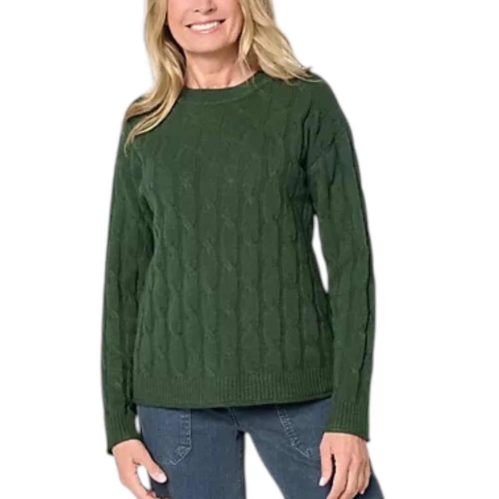 BEAUTIFUL by Lawrence Zarian Women's Stitch Sweater Green - Regular